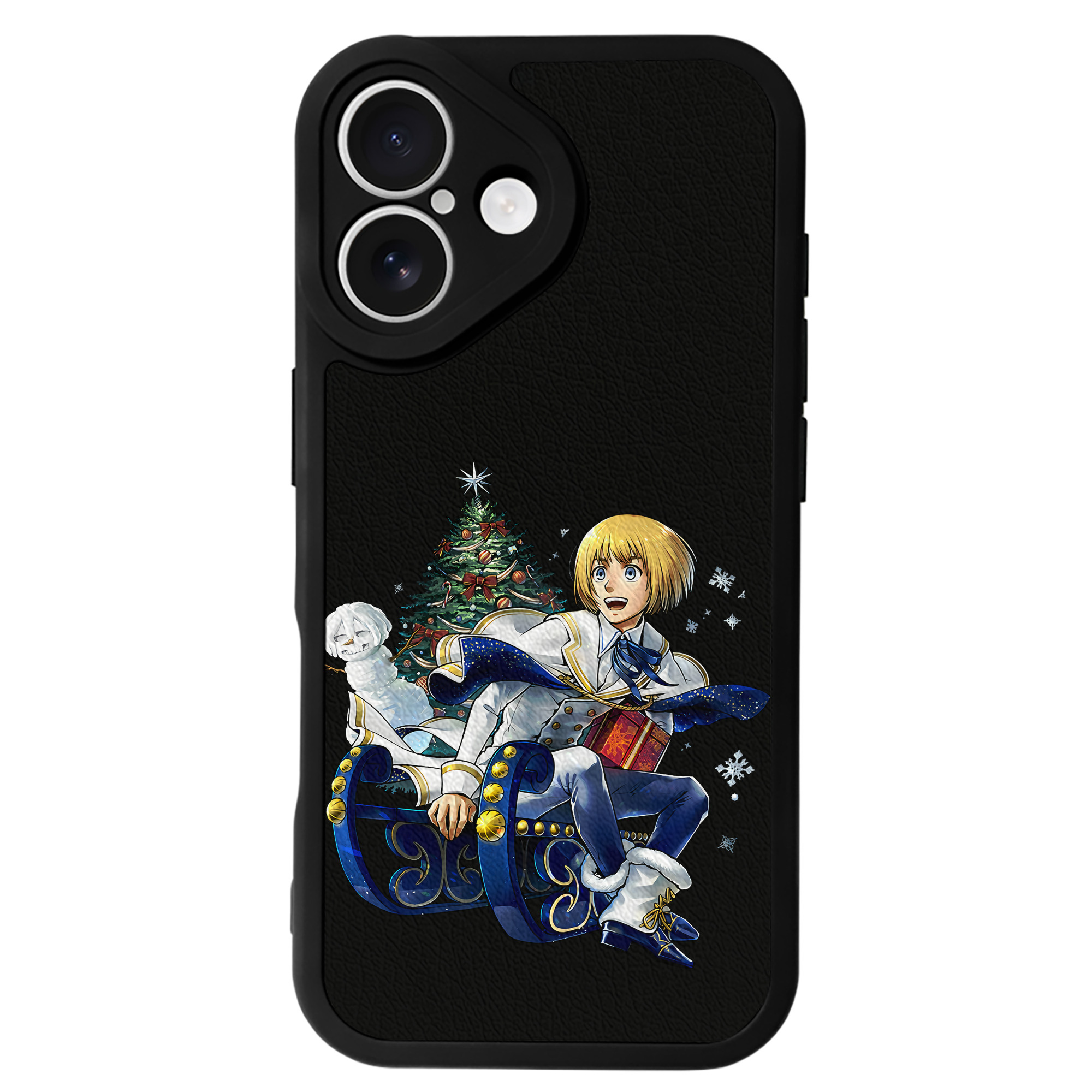 （画像用） 進撃の巨人 アルミン·アルレルト Attack on Titan Armin Arlert 【iPhone 16シリーズ対応】シリコンスマホケース（レザー調） 材質：シリコン